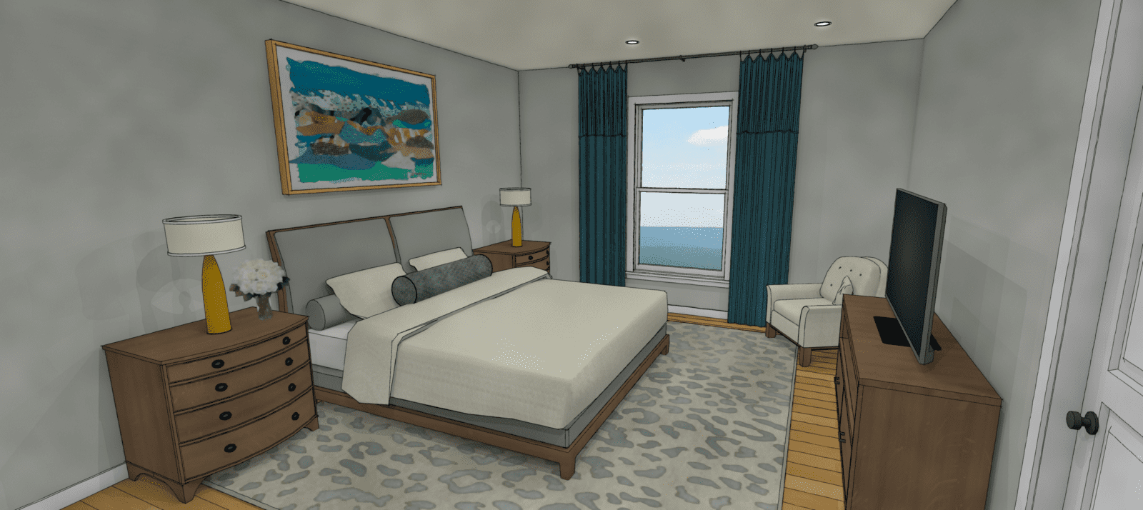 Decorating Bedroom Wall With Pictures Virtual